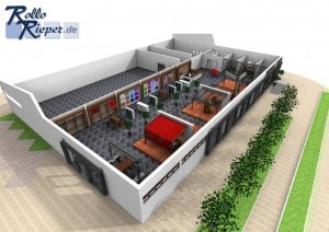 In Zukunft wird es viel Platz für motorisierten Sonnenschutz in der Ausstellung geben News: Rollo Rieper kauft neue Firmenimmobilie am Weser-Park in Bremen und schafft weitere neue Arbeitsplätze