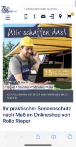 Mobile First bei Rollo Rieper 2020