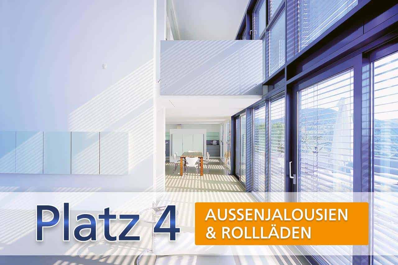 Platz 4: Außenjalousien und Rollläden