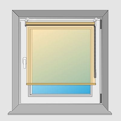 Auf den Fensterflügel geklemmt