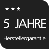 5 Jahre Herstellergarantie