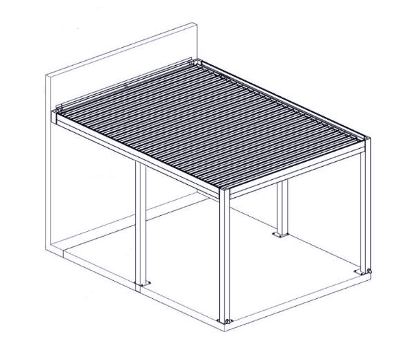 Wandmontage mit Mittelstütze