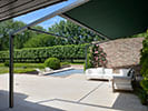 Brustor® Pergola-Markise B128, halboffen © Brustor