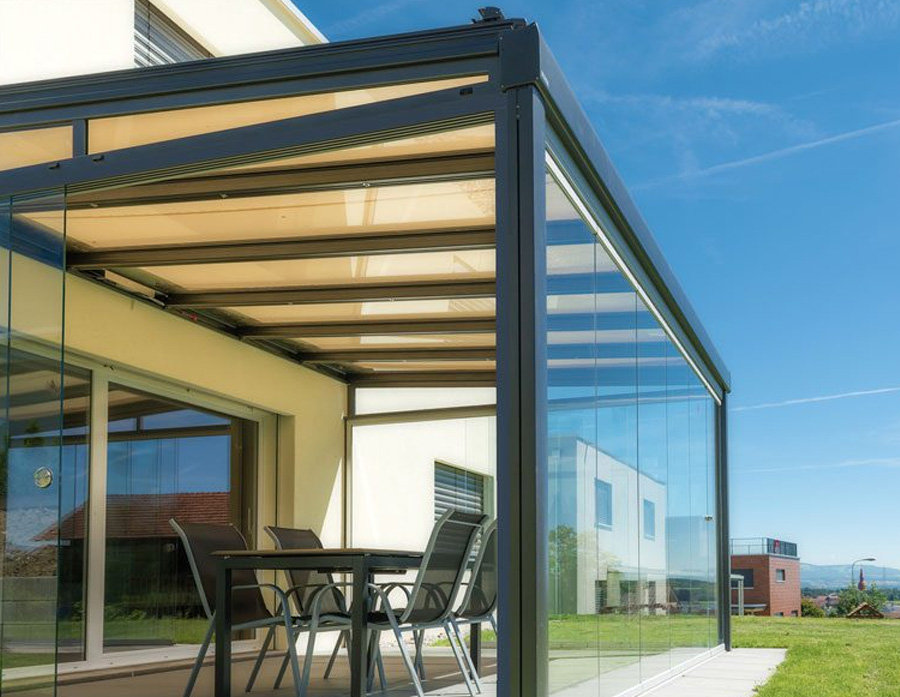 KLAIBER® Ganzglas-Schiebeelemente GS1000 für Terrado
