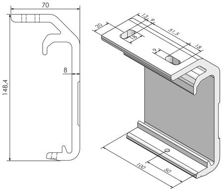 Deckenkonsole Nano 100