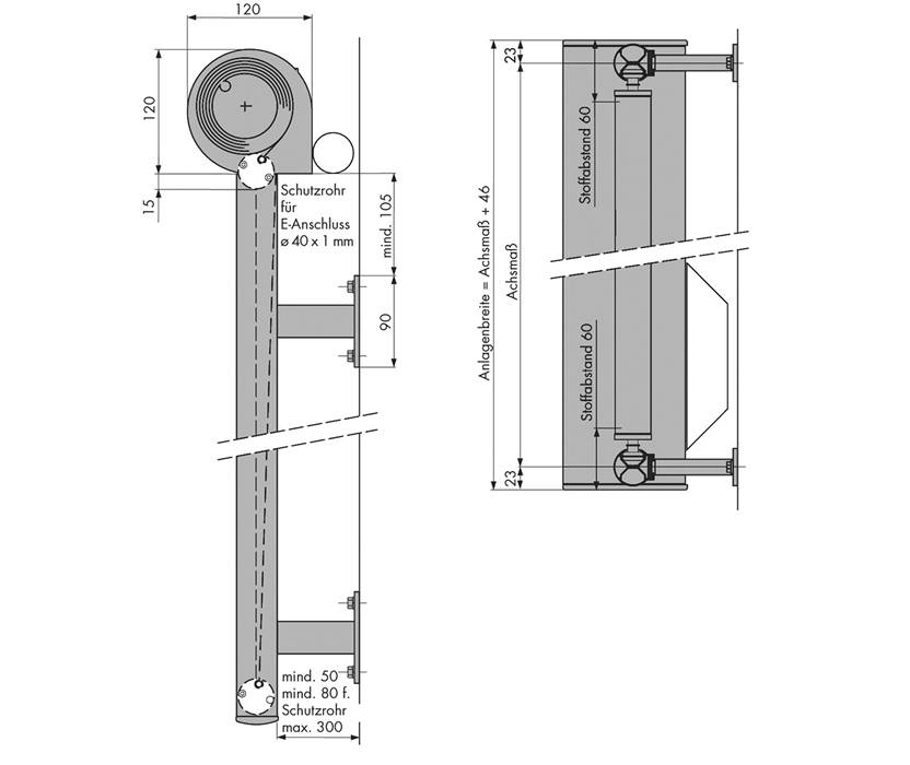 Distanzmontage Nano 200 Schiene