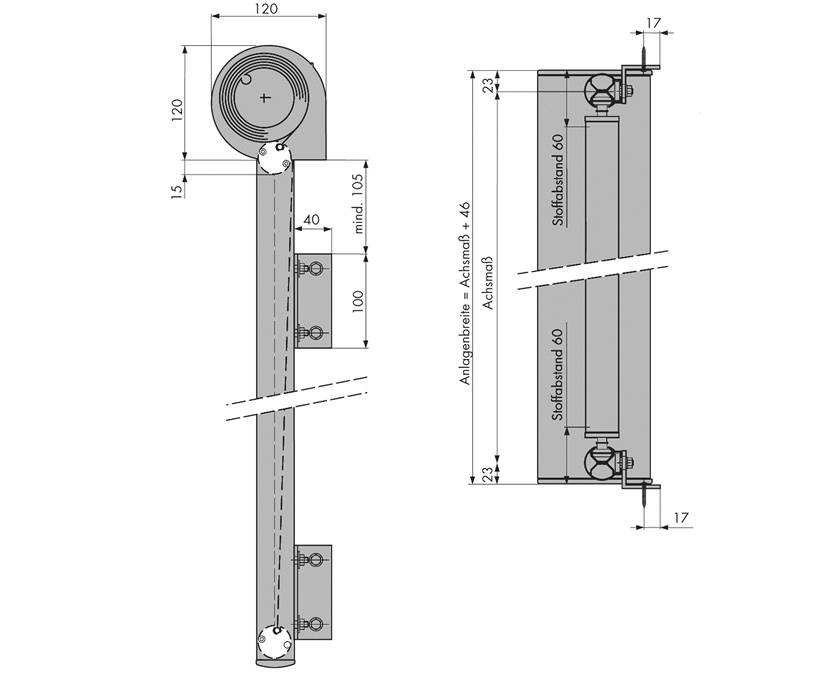 Laibungsmontage Nano 200 Schiene