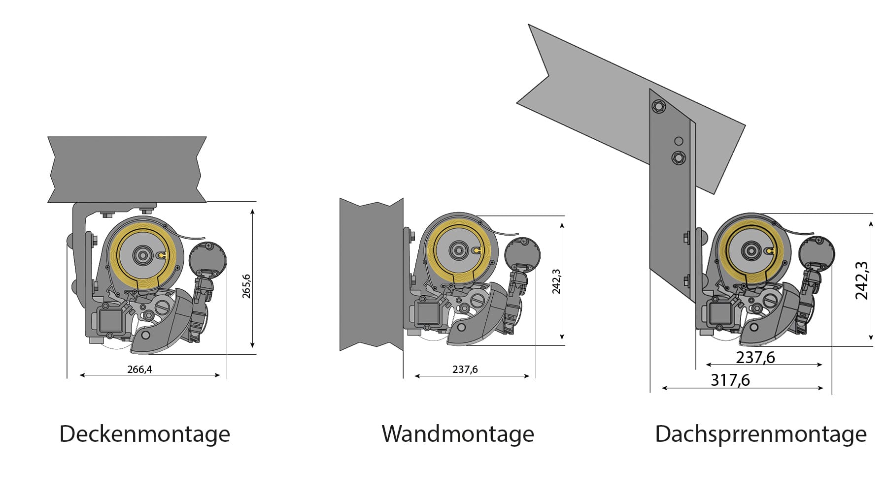 Montagearten Hülsenmarkise Compact Style