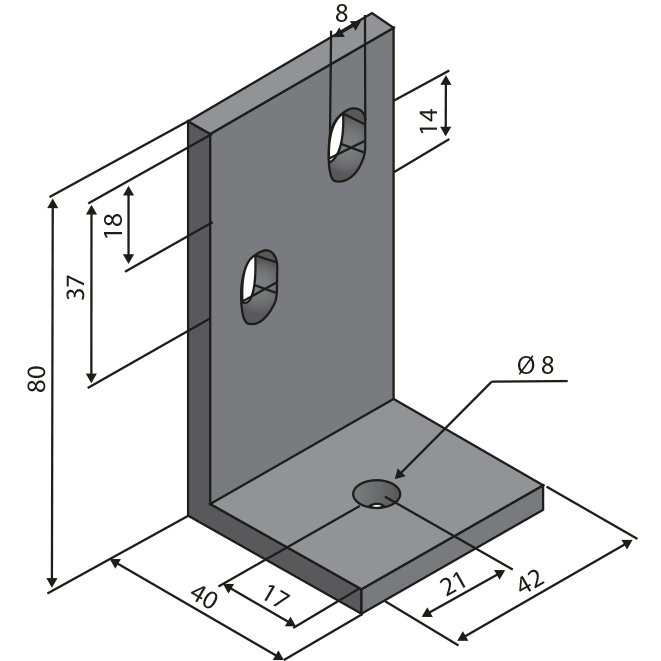 Laibungswinkel 80 x 40 mm