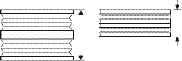Pakethöhen Plissee VS2+2