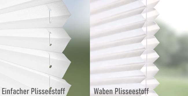 Plisseestoffe Vergleich