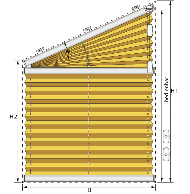Plissee F Slope 1