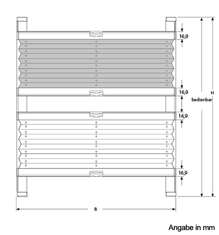 Cosiflor Plissee VS2+2 SLIDE Schemata