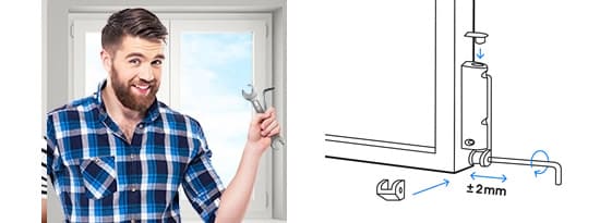 Fenster einstellen
