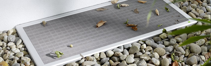 Lichtschachtabdeckung mit Alurahmen