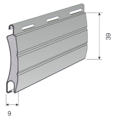 Aluminium Rolladenstab 39 mm