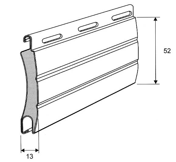 Aluminium Rolladenstab 52 mm