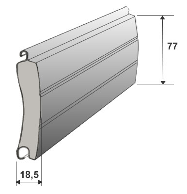 Aluminium Rolladenstab 77 mm