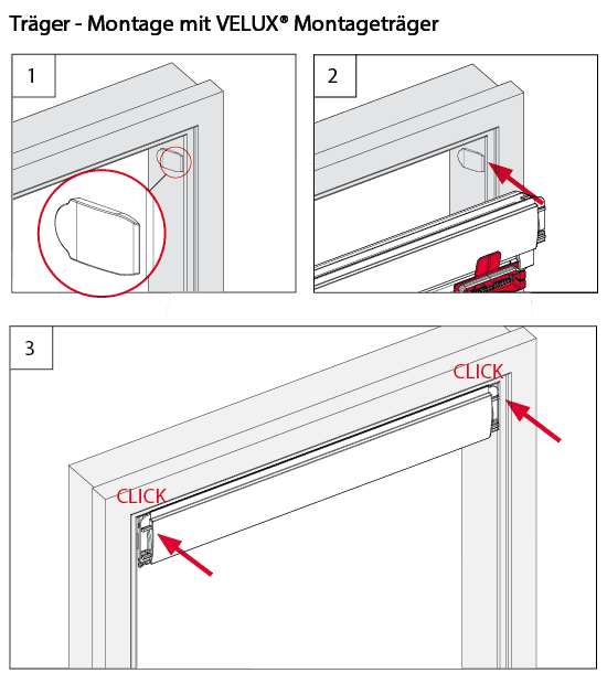 Dachfensterrollo DFA Einsetzen