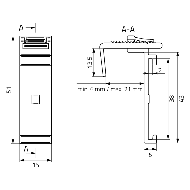 Minilight Doppelrollo Klemmträger