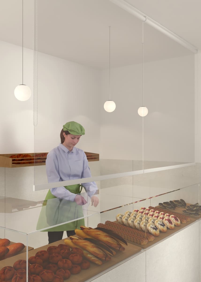 Renderingbild: Maßgefertigtes Rollo Folio Protect