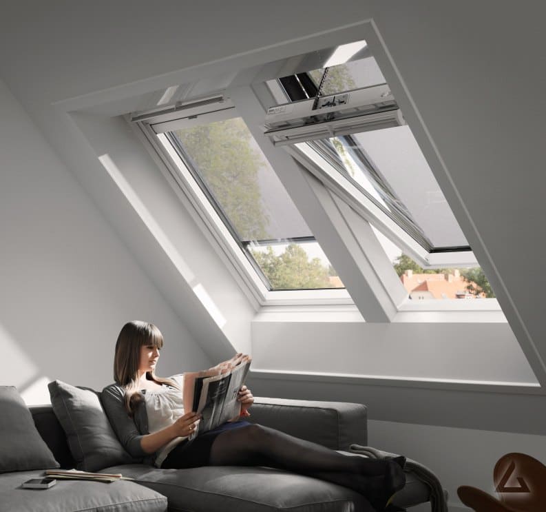 Dachfenster Markise Integra mit Funksteuerung