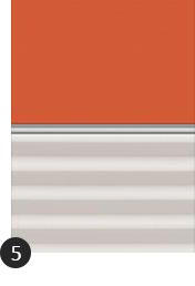 Verdunkelung Plus Farbe Uni Orange/Weiß (4564/1016)
