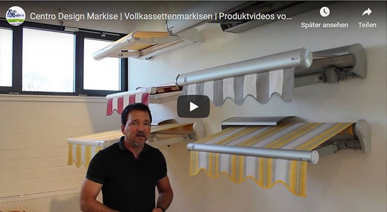 Youtube Film Vorschaubild - Vollkassettenmarkise Centro Design
