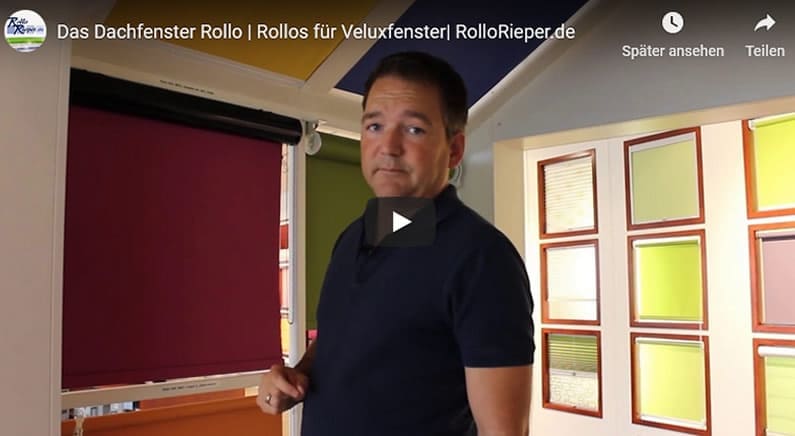 Youtube Film Vorschaubild - Dachfensterrollo