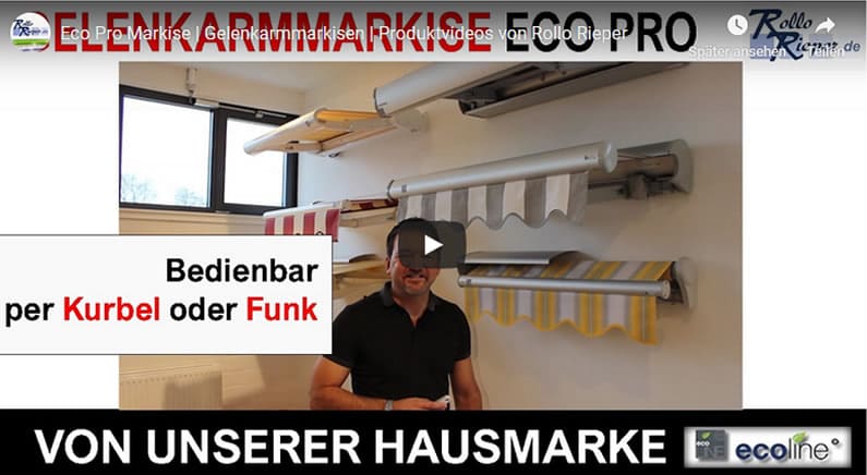 Youtube Film Vorschaubild - Gelenkarmmarkise Eco Pro