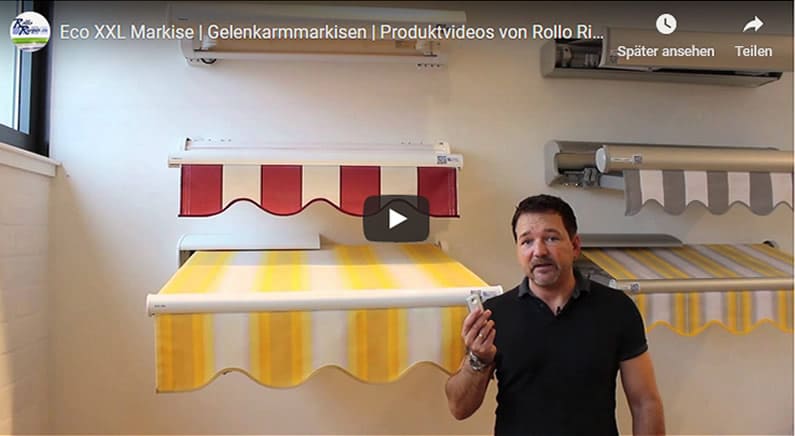 Youtube Film Vorschaubild - Gelenkarmmarkise Eco XXL