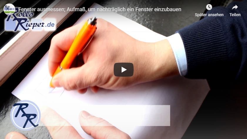 Montagevideo - Fenster ausmessen