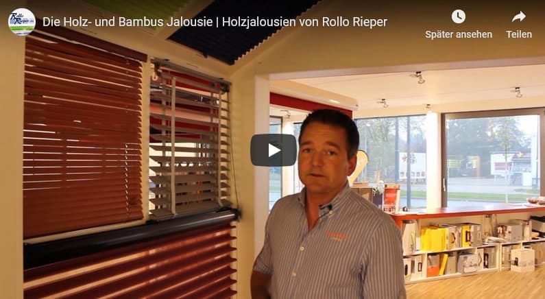 Youtube Film Vorschaubild - Holz Jalousie
