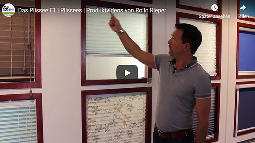 Youtube Film Vorschaubild - Plissee F1