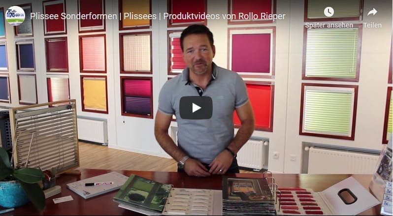 Youtube Film Vorschaubild - Plissee Sonderformen