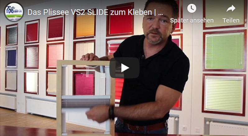 Youtube Film Vorschaubild - Plissee VS2 SLIDE (Klebetechnik)