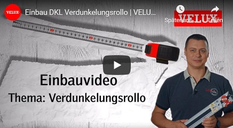 Youtube Film Vorschaubild - Einbau DKL Verdunkelungsrollo