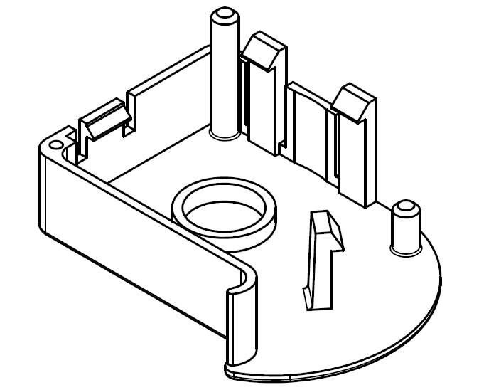 Endkappe f&uuml;r Kettenzuggetriebe 25 x 25 mm, links