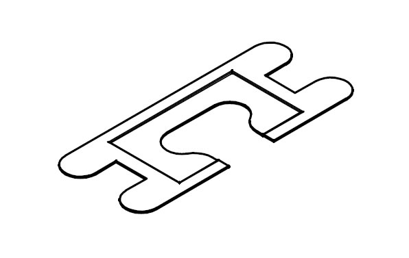 Lamellenclip, transparent