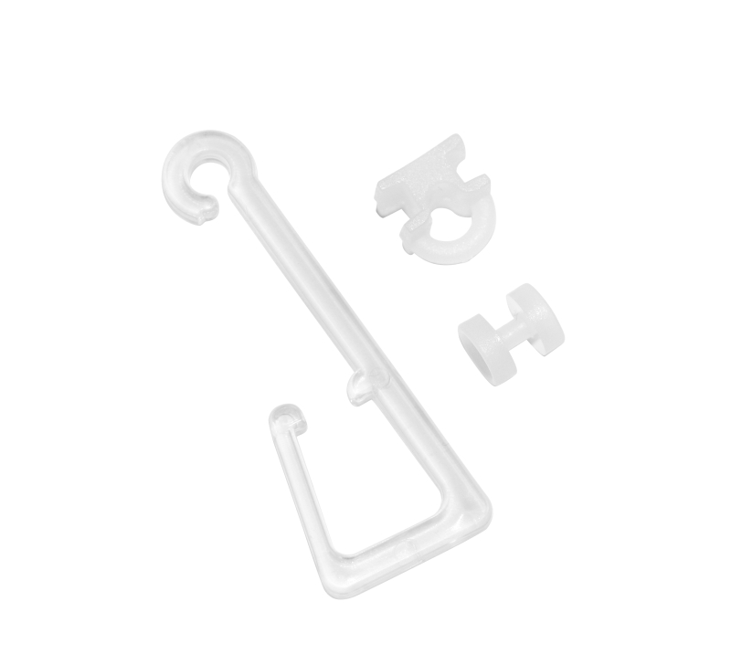 Zubeh&ouml;r Stoff&ouml;sen, Haken f&uuml;r Stoff&ouml;sen, transparent